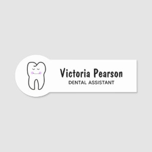 Happy Tooth Dental Assistant Name Tag