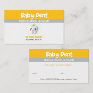 Happy Tooth Pediatric Dentist Business Card