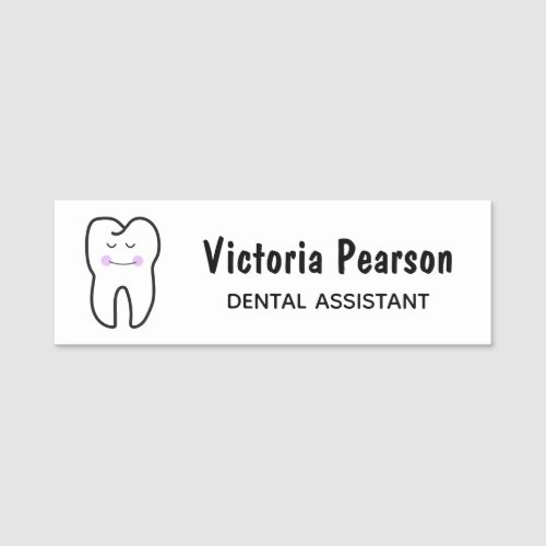 Happy Tooth Pediatric Dentist Name Tag