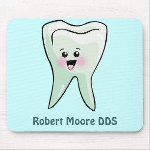 Happy Tooth Personalized (Any Name) Mouse Pad