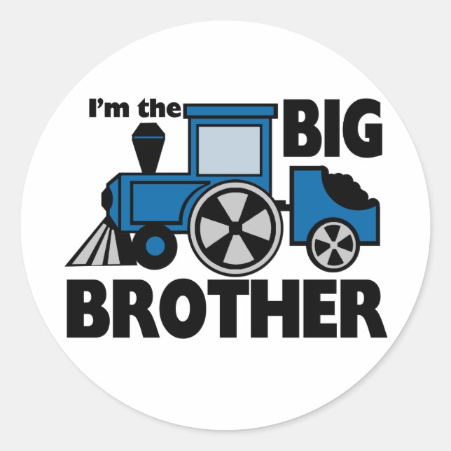 Happy Tracks Big Brother Classic Round Sticker (Front)