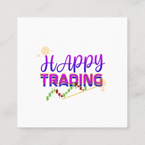 Happy Trading Square Business Card