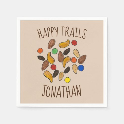 Happy Trails Camping Trail Mix Goodbye Retirement Napkins