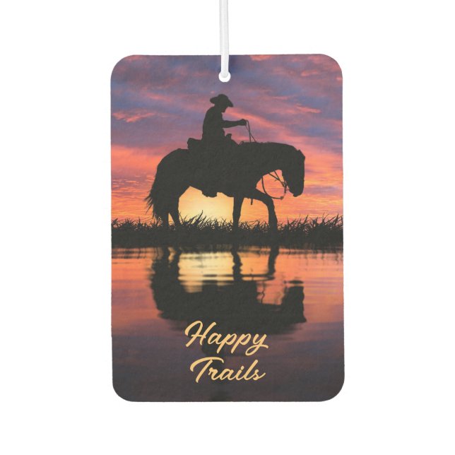 HAPPY TRAILS COWBOY  AIR FRESHENER (Front)