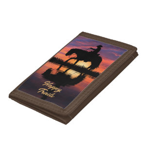 HAPPY TRAILS COWBOY TRI-FOLD WALLET