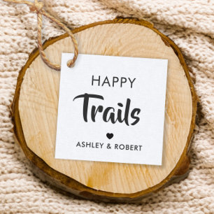 Happy Trails Gift Tag, Nut & Trail Mix Tag, Kraft Favor Tags