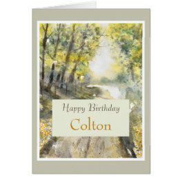Happy Trails Happy Birthday Personalize Name Card