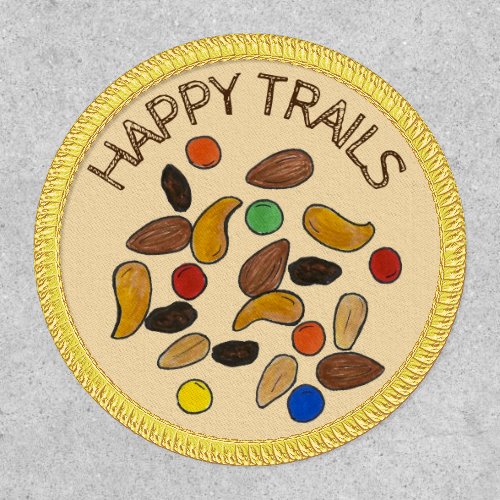 Happy Trails Trail Mix Camping Hiking Snack Food Patch