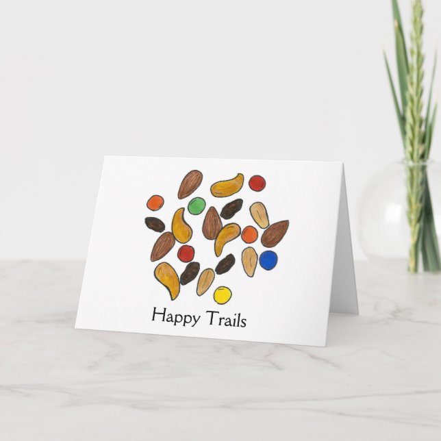 Happy Trails Trail Mix Going Away Retirement Card (Front)