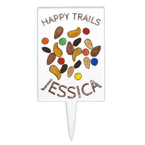 Happy Trails Trailmix Going Away Retirement Party Cake Topper