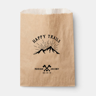 Happy Trails Wedding Favor DIY Trail Mix Bag