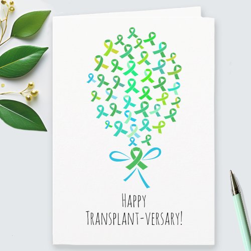 Happy Transplant_versary Custom Anniversary Folded Note Card