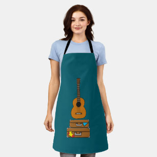 Happy Travel with Luggage and Guitar Apron