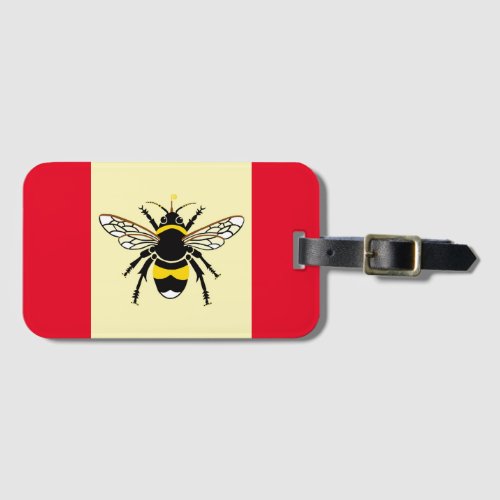 Happy travels _ Bumble BEE _Nature _ Red  yellow  Luggage Tag