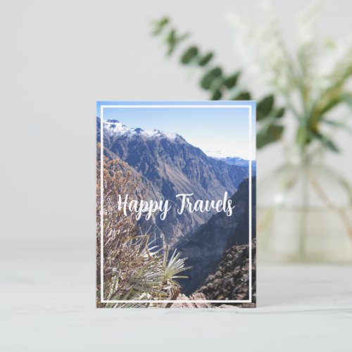 Happy Travels Colca Canyon Peru Holiday Card
