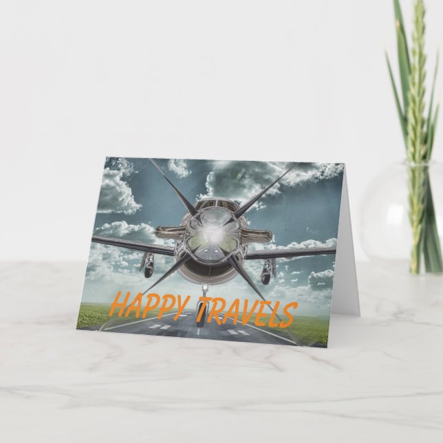 Happy Travels Greeting Card (Front)