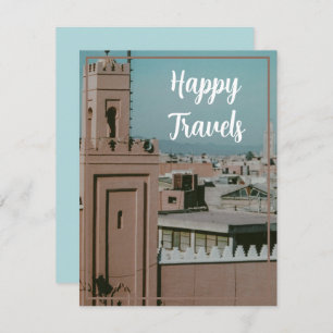Happy Travels, Vintage Marrakech, Morocco Holiday Card
