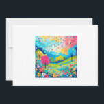 Happy Trees and Flowers, Nature Bliss Sweatshirt,  Save The Date<br><div class="desc">This colorful landscape illustration card features happy trees and flowers,  giving off a cheerful and nature-inspired vibe. It is perfect for nature lovers and those who appreciate vibrant designs. Ideal for casual wear or cozying up during the colder months. Perfect for Earth Day,  Arbor Day,  or any nature-themed celebration.</div>