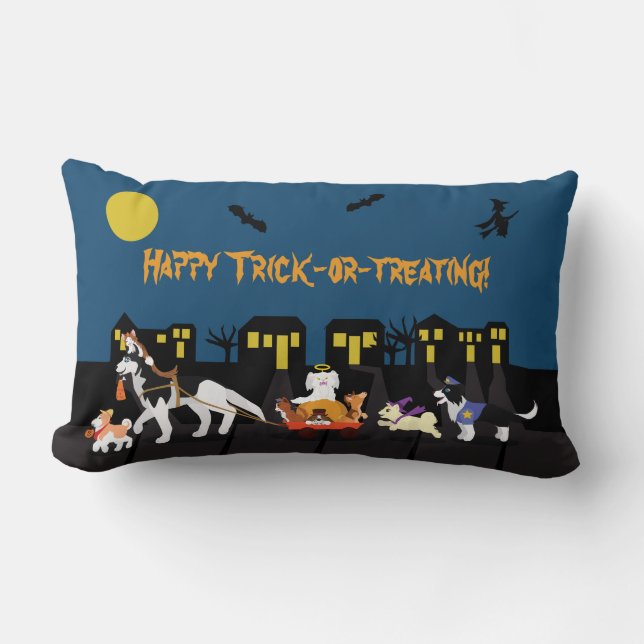 Happy Trick or Treating! Lumbar Pillow (Front)