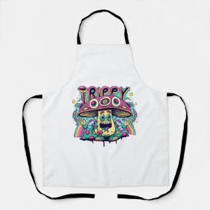 Happy Trippy Mushroom Apron