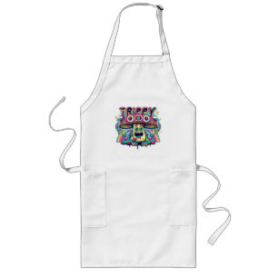 Happy Trippy Mushroom Long Apron