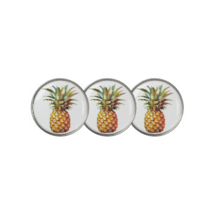 Happy Tropical Pineapple Golf Ball Marker