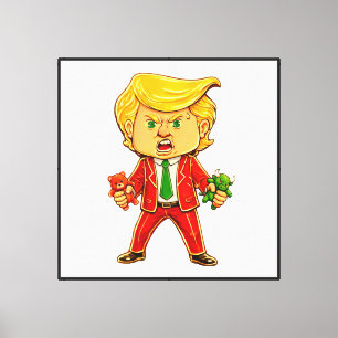 Happy Trump Funny Trump Invest Trump Cartoon Meme Canvas Print