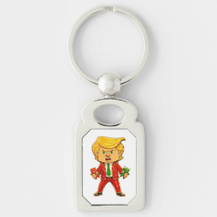 Happy Trump Funny Trump Invest Trump Cartoon Meme Keychain