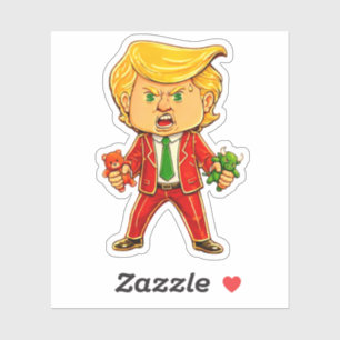 Happy Trump Funny Trump Invest Trump Cartoon Meme Sticker
