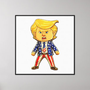 Happy Trump, Funny Trump MAGA US Patriotic Meme Canvas Print