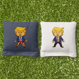 Happy Trump Lapel Pin Funny Meme Chibi Cartoon Pop Cornhole Bags