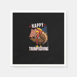 Happy Trumpsgiving Funny Thanksgiving Turkey Trump Napkins