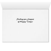 Happy Tulips Black and White Cards (Inside Horizontal (Bottom))
