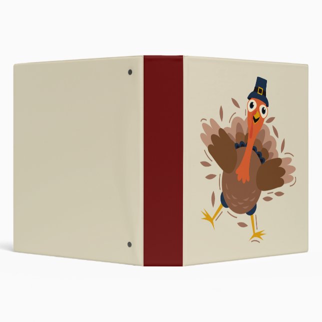 Happy Turkey 3 Ring Binder (Background)