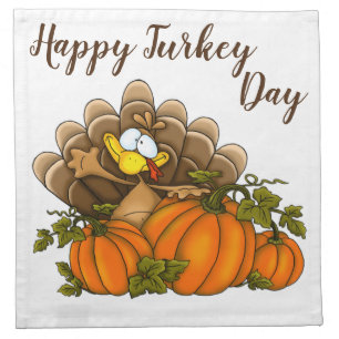 Happy Turkey Day Cloth Napkin