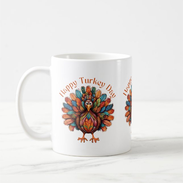 Happy Turkey Day Coffee Mug (Left)