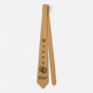 Happy Turkey Day Neck Tie