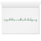 Happy Turkey Day Sobriety Anniversary Cards (Inside Horizontal (Bottom))