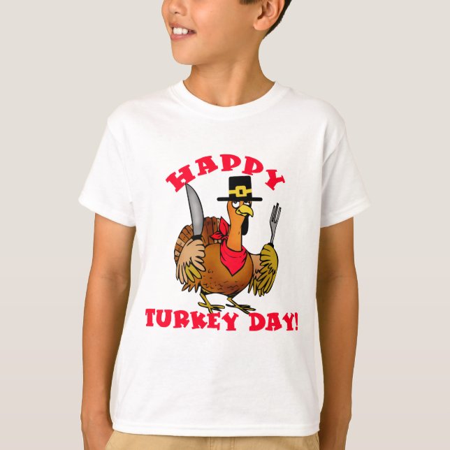 Happy Turkey Day T shirts, Hoodies, Sweats T-Shirt (Front)