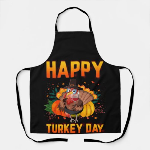 Happy Turkey Day Thanksgiving Day Apron