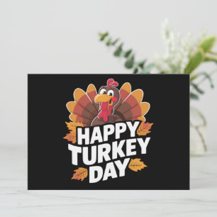 Happy Turkey Day Thanksgiving Day Holiday Gift Card