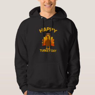 Happy Turkey Day Thanksgiving Day Men Women Kids  Hoodie
