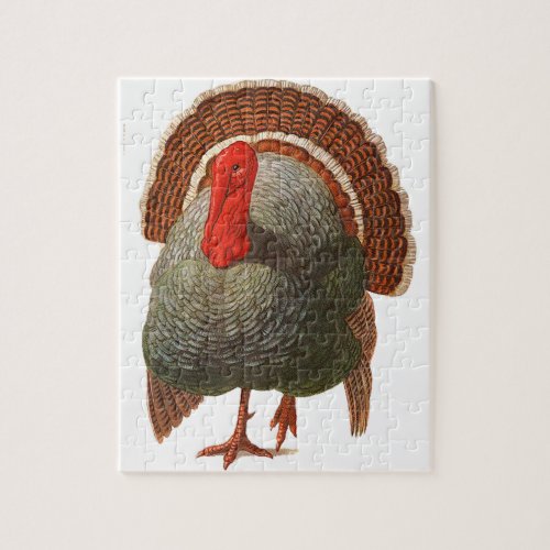 Happy Turkey Day Vintage Turkey Jigsaw Puzzle