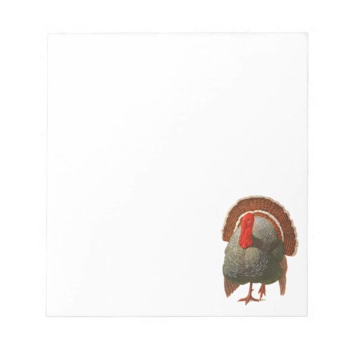 Happy Turkey Day Vintage Turkey Notepad