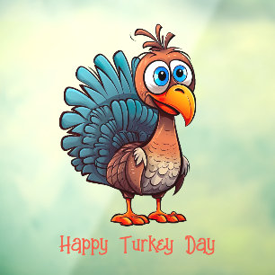 Happy Turkey Day Window Cling