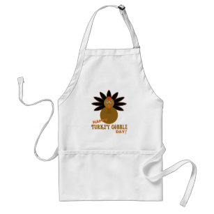 Happy Turkey Gobble Day Thanksgiving Adult Apron