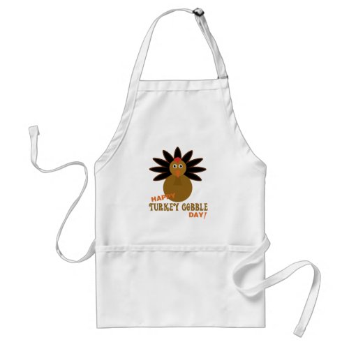 Happy Turkey Gobble Day Thanksgiving Adult Apron