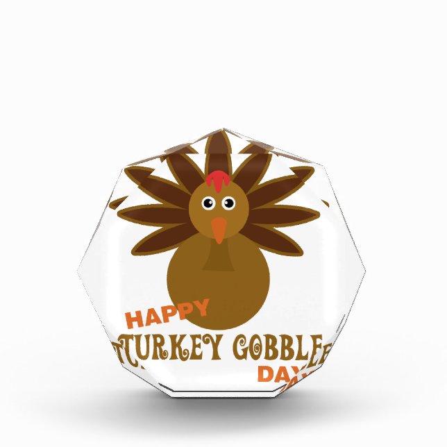 Happy Turkey Gobble Day Thanksgiving Award (Front)
