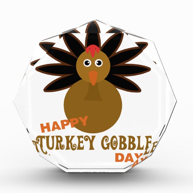 Happy Turkey Gobble Day Thanksgiving Award (Front)