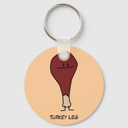 Happy Turkey Leg Drumstick protein bird Keychain